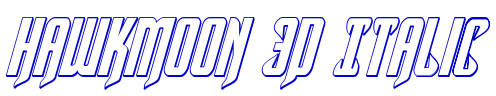 Hawkmoon 3D Italic Schriftart